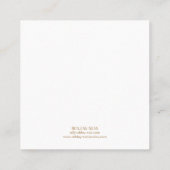 Visite Carré Carte de présentation de bijoux - Boucles d'oreill (Dos)