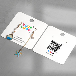 Visite Carré Carte de Présentation de Boucles d'Oreilles avec V