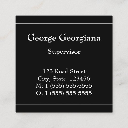 Visite Carré Carte de profil professionnelle de base (Devant)