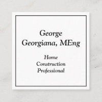 Carte de profil professionnelle de construction ré
