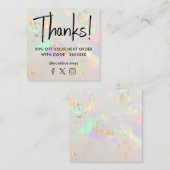 Visite Carré carte de réduction opale gemstone (Devant / Derrière)