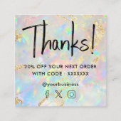 Visite Carré carte de réduction opale gemstone (Devant)