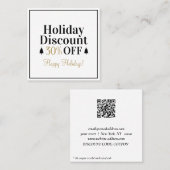 Visite Carré Carte de réduction pour les jours fériés (Devant / Derrière)