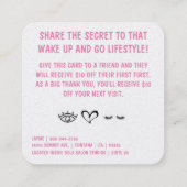 Visite Carré Carte de référence de mèche (Dos)