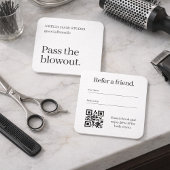 Visite Carré Carte de référencement QR Code pour Salon de Coiff