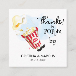 Visite Carré Carte de remerciement pour popcorn Merci d'être pa