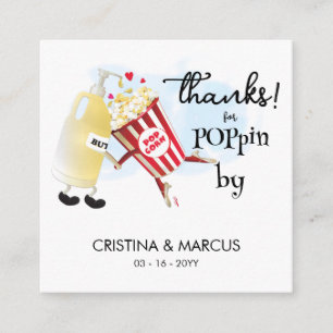 Visite Carré Carte de remerciement pour popcorn Merci d'être pa