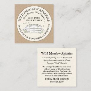 Visite Carré Carte de remerciements 2,5 po x 2,5 po