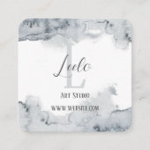 Visite Carré Carte de remerciements d'aquarelle gris (Devant)