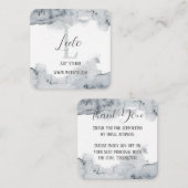 Visite Carré Carte de remerciements d'aquarelle gris (Devant / Derrière)