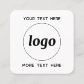 Visite Carré Carte de rendez-vous avec logo simple (Devant)