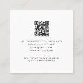 Visite Carré Carte de rendez-vous client professionnel (Dos)