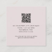 Visite Carré Carte de rendez-vous client professionnel QR Code  (Dos)
