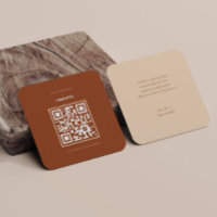 Carte de rendez-vous en terre cuite moderne avec Q