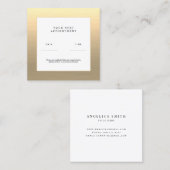 Visite Carré Carte de rendez-vous Gold de Faux (Devant / Derrière)