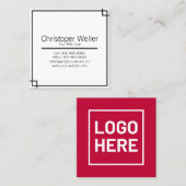 Visite Carré Carte d'entreprise immobilière de Keller Williams (Devant / Derrière)