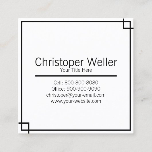 Visite Carré Carte d'entreprise immobilière de Keller Williams (Devant)