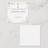 Visite Carré Carte d'intention de masse - Don catholique de pri (Devant / Derrière)