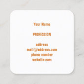 Visite Carré Carte drôle de sourire (Dos)