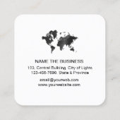 Visite Carré Carte du monde Agent de voyage Aquarelle Or Touris (Dos)