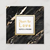 Visite Carré Carte noire unique de référence de client de (Devant)