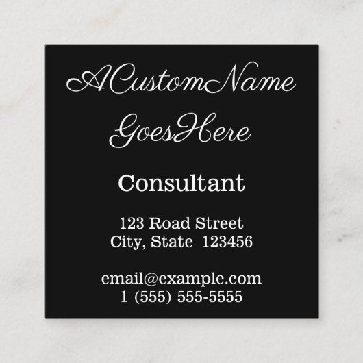 Visite Carré Carte professionnelle de base de profil (Devant)