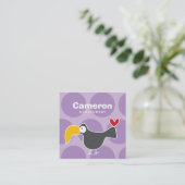 Visite Carré Carton Toucan Bird Profil de l'enfant Photo Carte  (Debout devant)