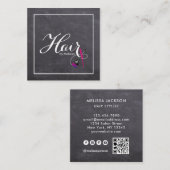 Visite Carré Code QR du style de carte de menu (Devant / Derrière)