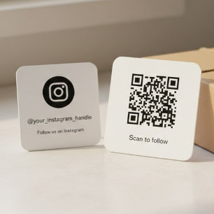Visite Carré Code QR Instagram Carte de suivi sur les réseaux