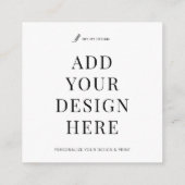 Visite Carré Conception personnalisée de l'impression Carte de  (Dos)