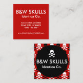 Visite Carré crâne et carte de société croisée (Devant / Derrière)