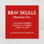 Visite Carré crâne et carte de société croisée (Devant)