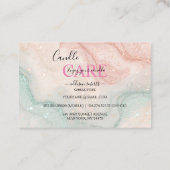 Visite Carré de soins aux bougies rose esthétique Carte d (Dos)