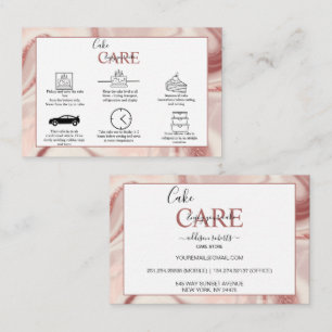 Visite Carré de soins de gâteau rose esthétique Carte de