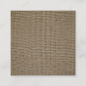 Visite Carré Dollar de sable et Burlap Bijoux carte d'affichage (Dos)