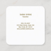 Visite Carré Enseignant de l'école Red Apple Chalkboard Carte d (Dos)