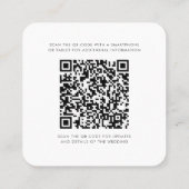 Visite Carré Eucalyptus QR Code Enregistrer la carte de date (Dos)