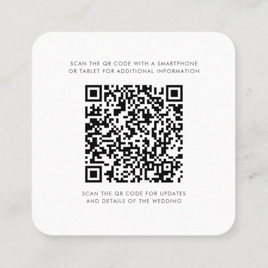 Visite Carré Eucalyptus QR Code Enregistrer la carte de date (Dos)