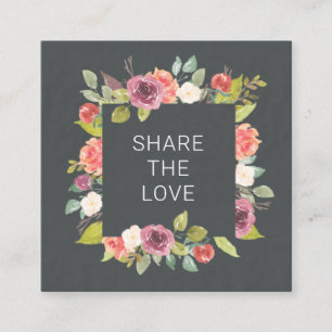 Visite Carré Floral Été Vibrant   Carte de fidélité