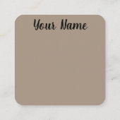 Visite Carré Floral neutre | Esthétique | Boho | Carte de visit (Dos)