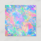 Visite Carré gemstone néon opal texture carte de réduction (Dos)