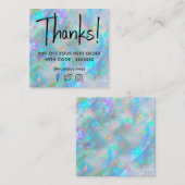 Visite Carré gemstone opal inspiré texture carte de réduction (Devant / Derrière)