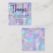 Visite Carré gemstone opal texture carte de réduction (Devant / Derrière)