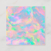 Visite Carré gemstone pastel opal texture carte de réduction (Dos)