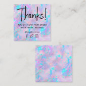 Visite Carré gemstone violet opal texture carte de réduction (Devant / Derrière)