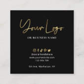 Visite Carré Guide de sécurité des bougies Carte Logo Script Bl (Dos)