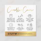 Visite Carré Guide d'instructions de sécurité des bougies Carte (Devant)