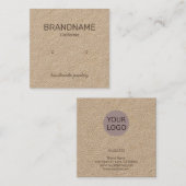 Visite Carré Logo de la carte d'affichage des écrans d'oreilles (Devant / Derrière)