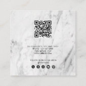 Visite Carré Marbre blanc Affaires Référer Une Carte De Référen (Dos)