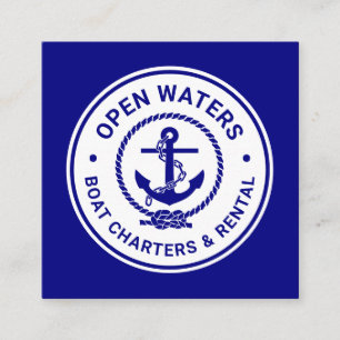 Visite Carré Marina nautique Charte de bateau Logo Carte de vis